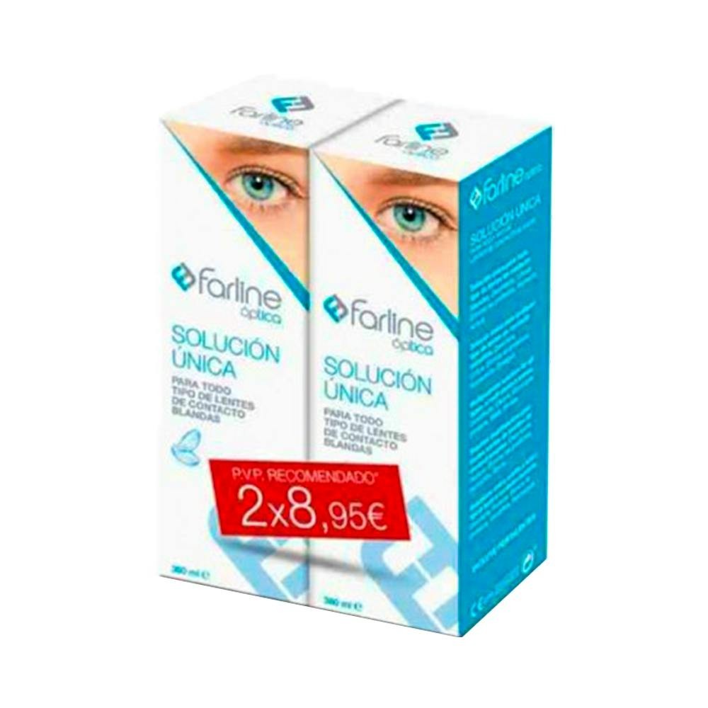 Farline Solución única Lentes De Contacto 2x360 ml