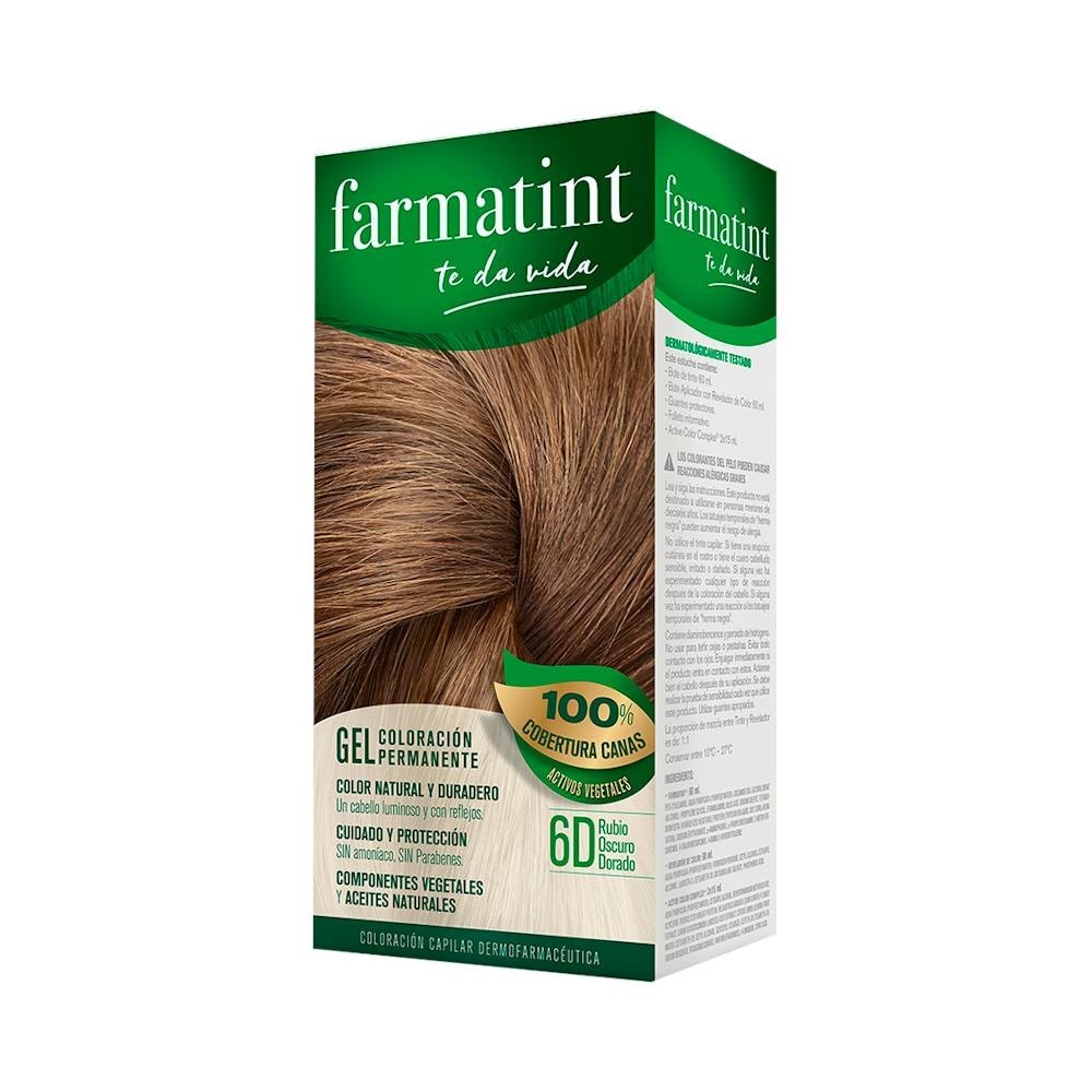 Farmatint Gel 6D Rubio Oscuro Dorado 135ml