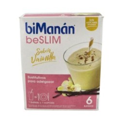BiManán Batido Sustitutivo Sabor Vainilla 6uds