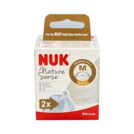 Nuk Tetina Nature Sense 0-6 M Silicona 2 Uds