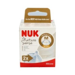 Nuk Tetina Nature Sense 0-6 M Silicona 2 Uds