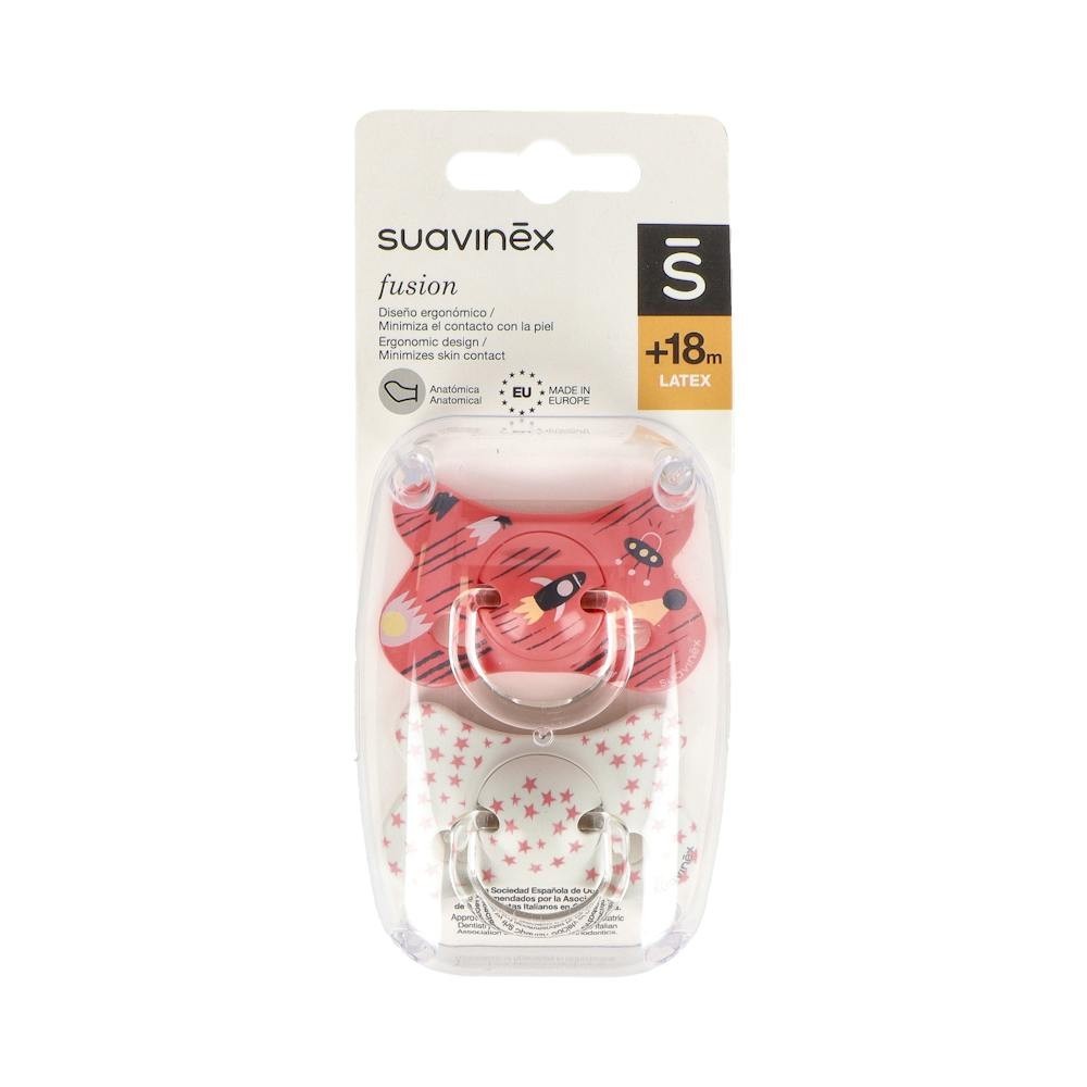 Suavinex Chupete Fusión Anatómico Látex +18m 2uds