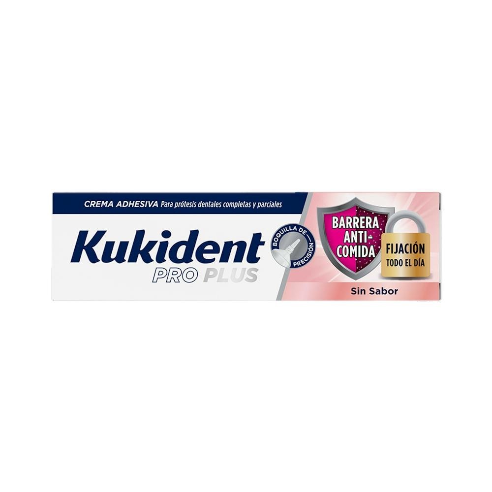 Kukident Pro Plus Barrera Anti-Comida sin Sabor 40gr