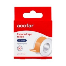 Acofar esparadrapo tejido color piel 5x2,5cm 1ud