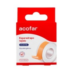 Acofar esparadrapo tejido color piel 5x1,25cm 1ud