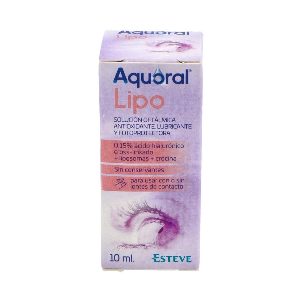 Aquoral Lipo Solución Oftálmica Lubricante Antioxidante 10ml