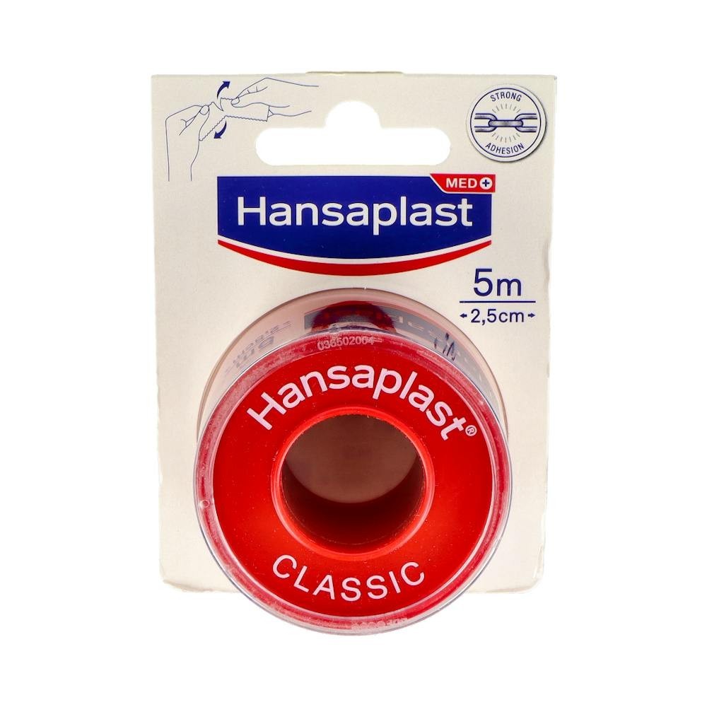 Hansaplast Med+ Classic Esparadrapo 5m x 2,5cm