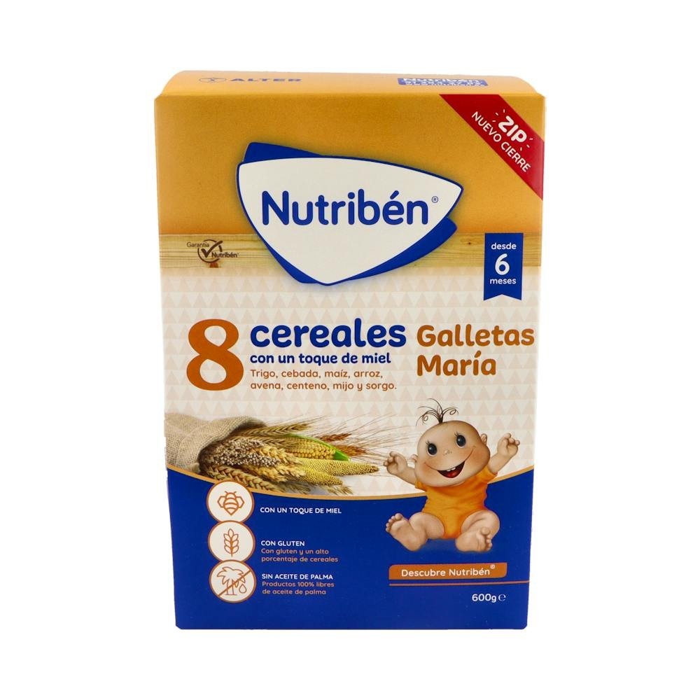 Nutribén 8 cereales con miel y galletas 600g