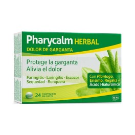 Pharycalm Herbal Plantaga Erysimum Regaliz 24 Comprimidos
