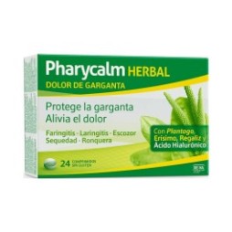 Pharycalm Herbal Plantaga Erysimum Regaliz 24 Comprimidos
