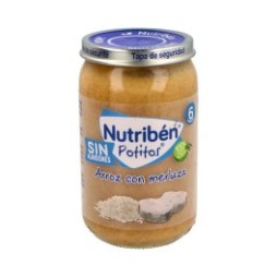Nutribén Potitos Sin Almidones Arroz con Merluza +6m 235g
