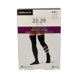 Farmalastic Media Larga caballero (A-F) comp. normal T-extra grande negro 1 Par