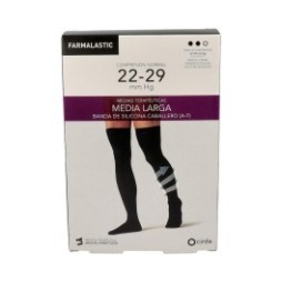 Farmalastic Media Larga caballero (A-F) comp. normal T-extra grande negro 1 Par