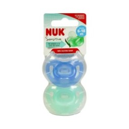 Nuk Sensitive Chupete Silicona 6-18M 2uds
