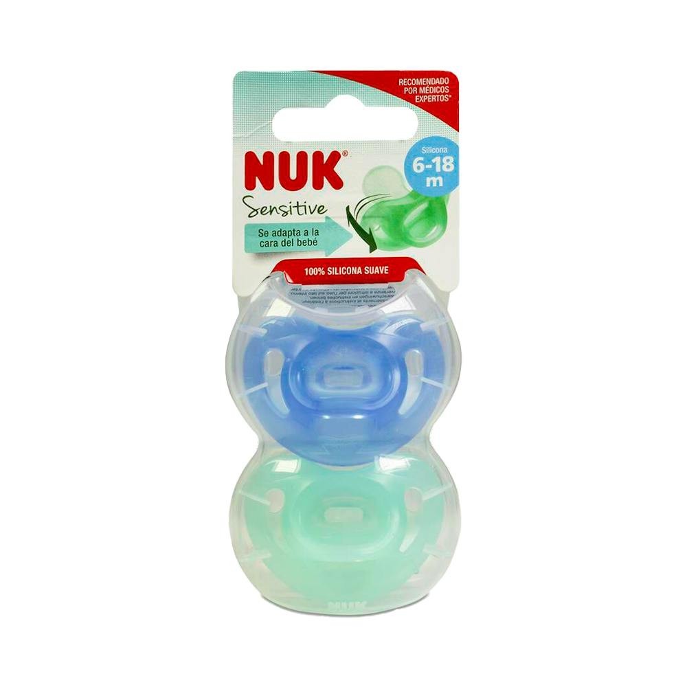 Nuk Sensitive Chupete Silicona 6-18M 2uds