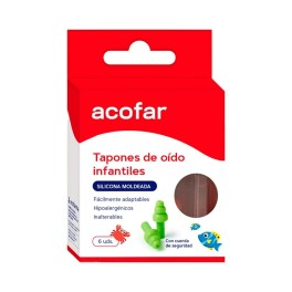 Acofar Tapones Oídos Silicona Moldeada Infantiles 6uds