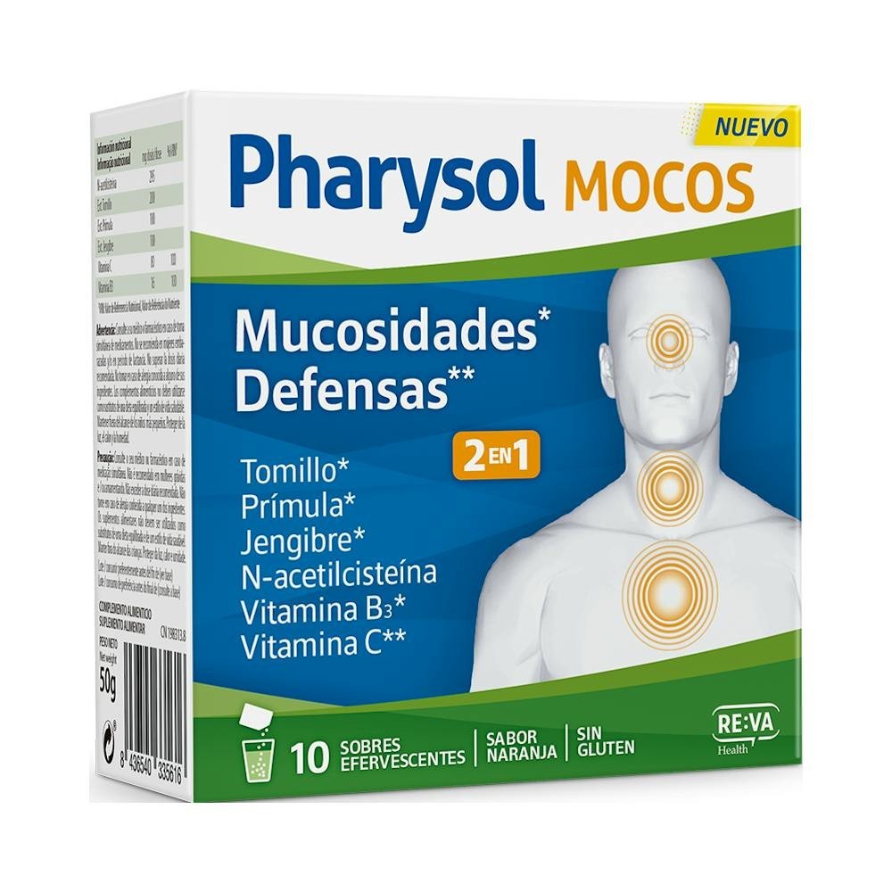 Pharysol Sobres Efervescentes Mucosidades Y Defensas 10 Sobres