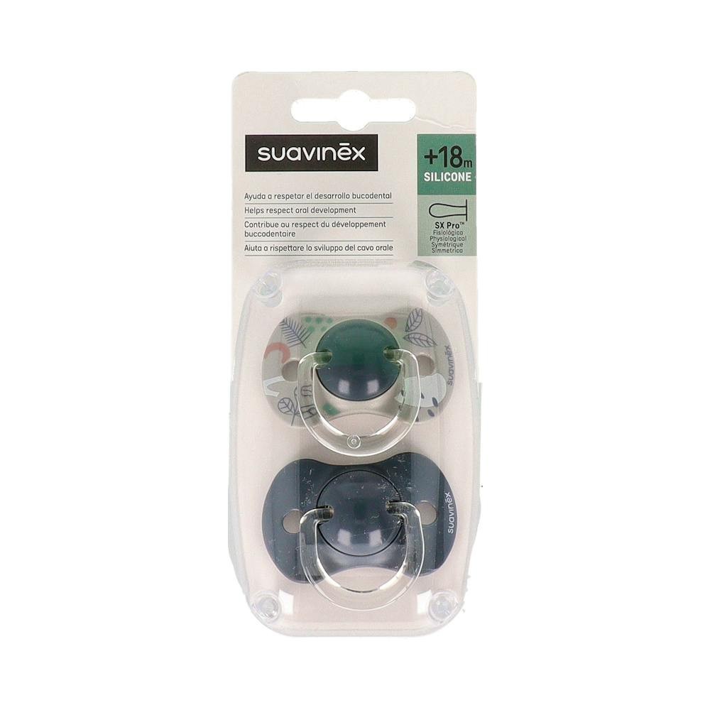 Suavinex Chupete Prints Fisiológico Silicona SX Pro +18m 2uds