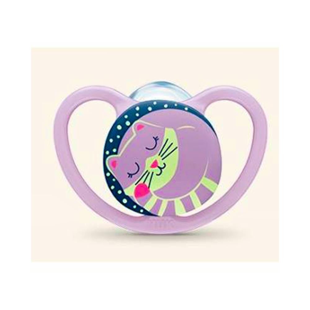 Nuk Chupete Silicona Space Night 18-36M 1ud