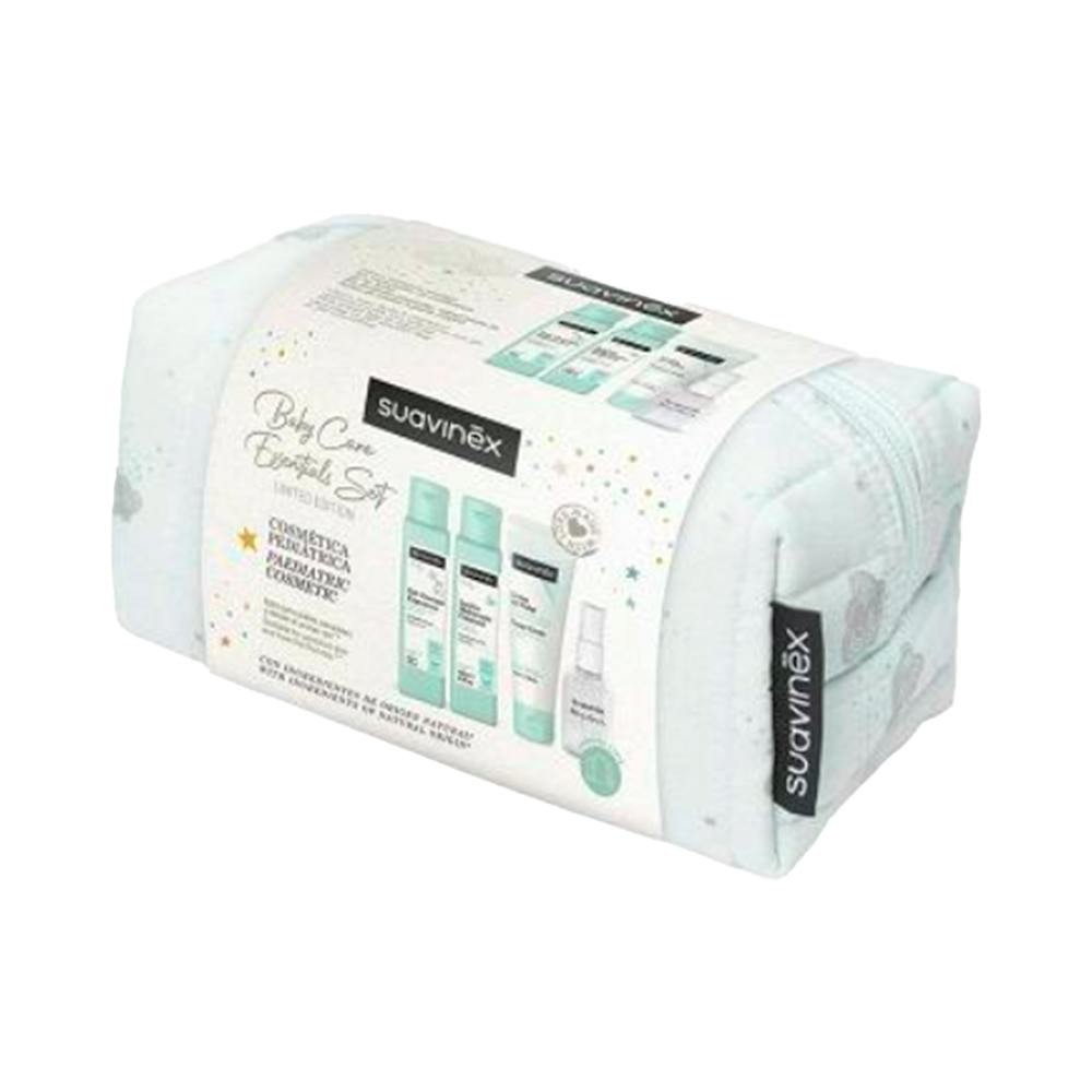 Suavinex Pack Neceser Tela Baby Care Essentials Azul + 4 Productos