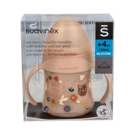 Suavinex Biberón con Asas First Prints Silicona +4m 150ml 1ud