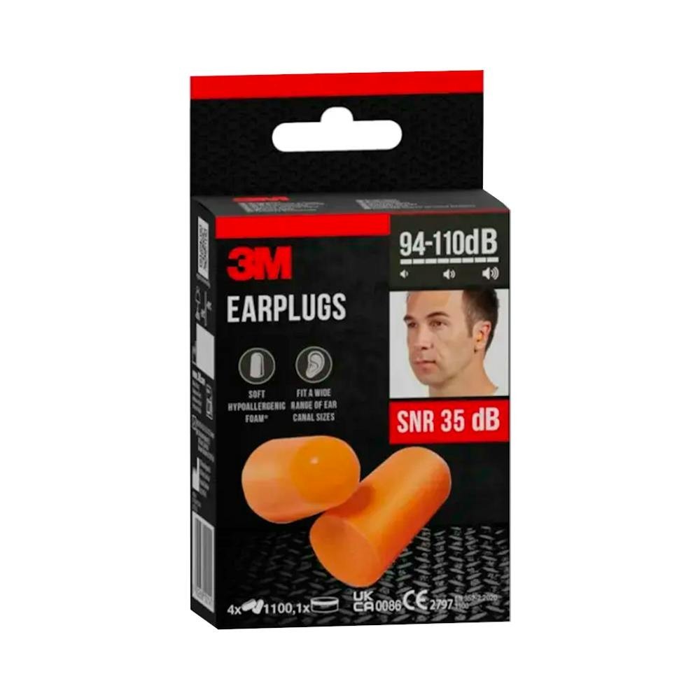 3M Tapones Oídos Poliuretano 4 pares