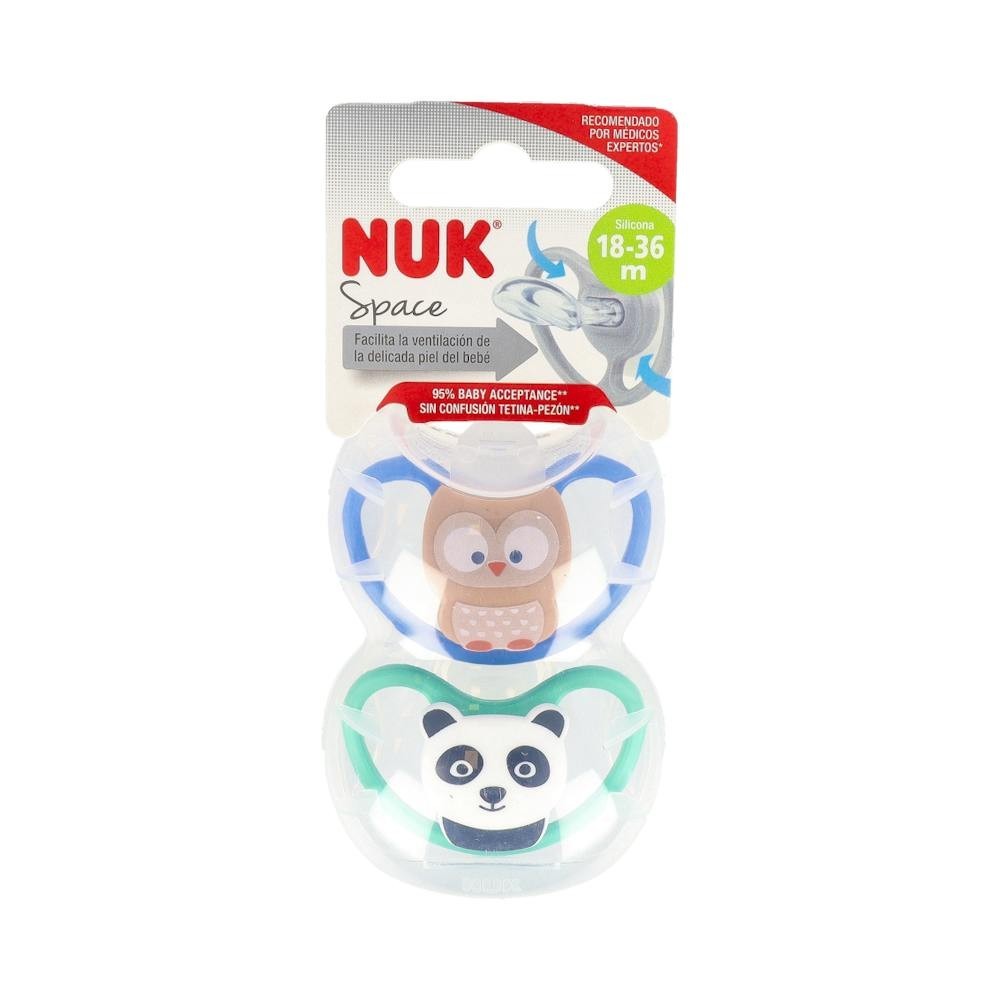 Nuk Chupete Silicona Space 18-36M León 2 uds