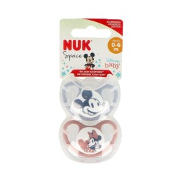 Nuk Space Chupete Silicona Mickey Minnie 0-6M 2uds