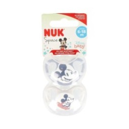 Nuk Space Chupete de Silicona 6-18M Mickey 2uds