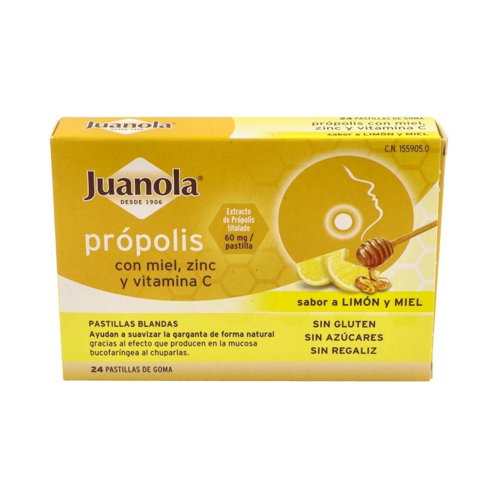 Juanola Própolis con Miel, Zinc + Vitamina C 24uds