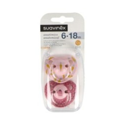 Suavinex Chupete Prêt-à-porter Anatómico Látex 6-18M 2uds