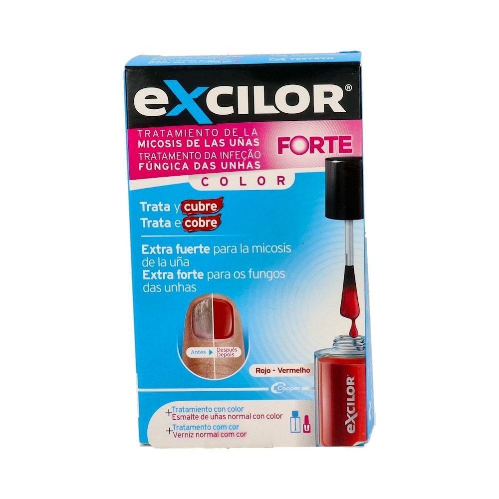 Excilor Forte Color Red Esmalte Tratamiento de la Micosis de las Uñas 30ml