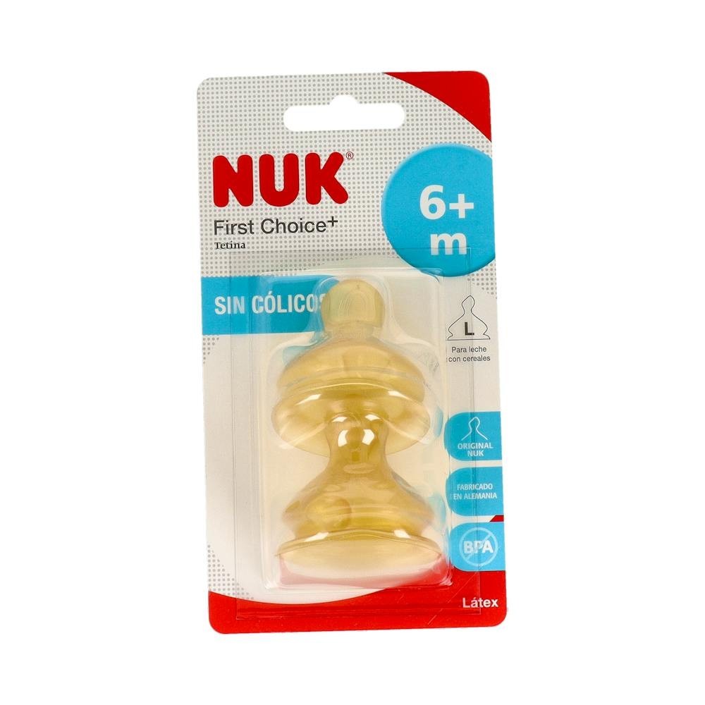 Nuk Tetina látex talla boca ancha talla 2 orificio l  2uds