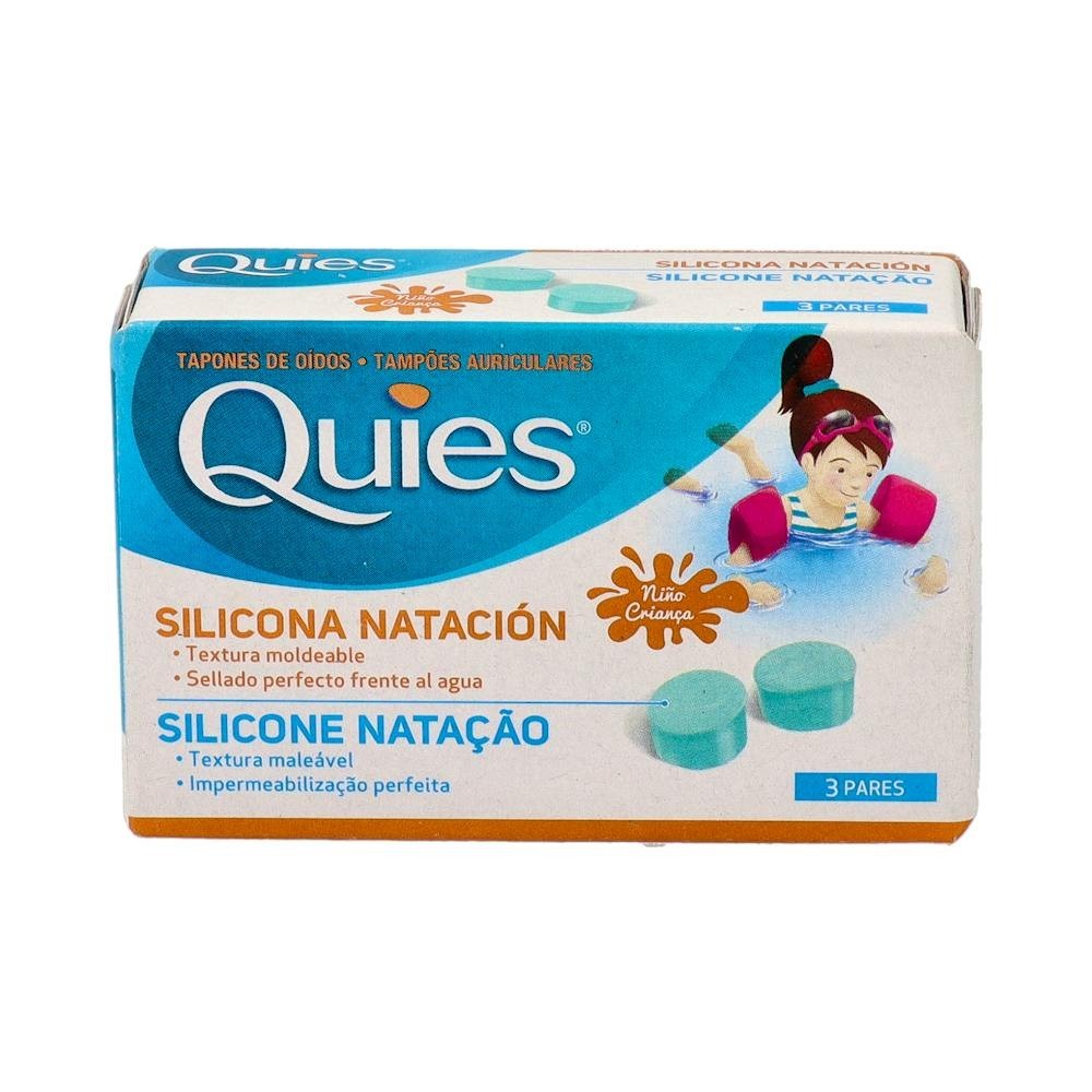 Quies tapón oído silicona natación infantil 6uds