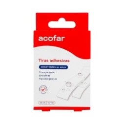 Acofar tiras plástico transparente 20uds