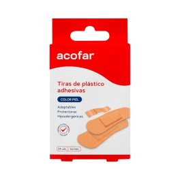 Acofar apósito adhesivo tiras plástico 24uds