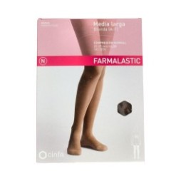 Farmalastic Media Larga blonda (A-F) comp. normal T-extra grande capuchino 1 Par