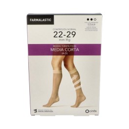 Farmalastic Media Corta (A-D) compresión normal T-extra grande beige 1 Par