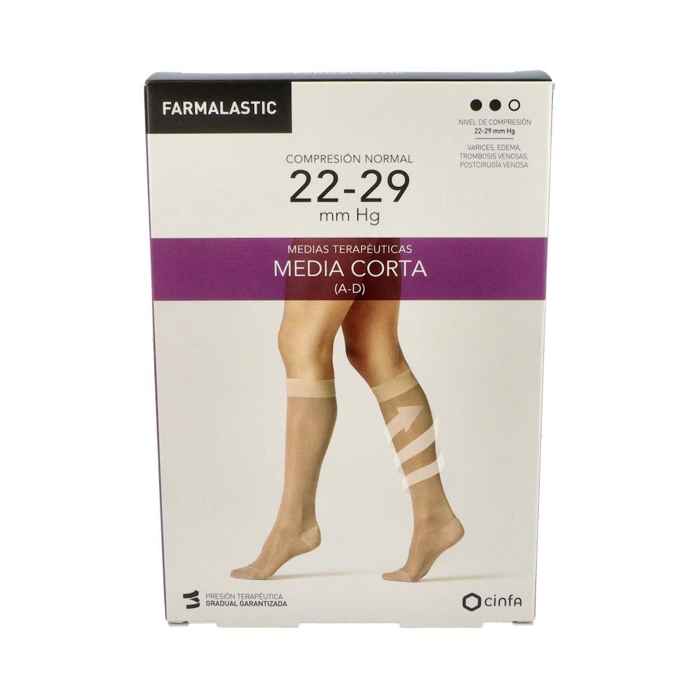 Farmalastic Media Corta (A-D) compresión normal T-extra grande beige 1 Par