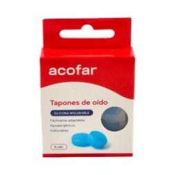 Acofar tapones oído silicona 6uds
