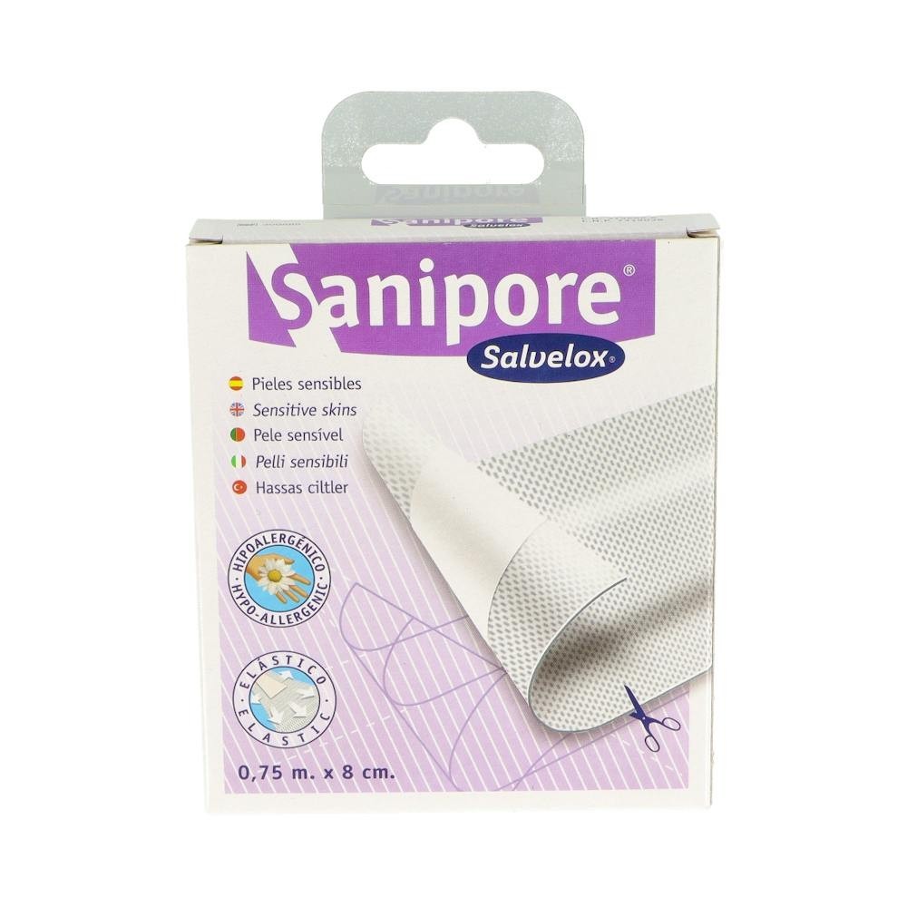 Sanipore apósito adhesivo banda 75cmx8cm 1ud