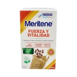 Meritene Fuerza y Vitalidad Batido Café Descafeinado 15 sobres