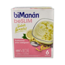 BiManán Natillas Sustitutivas Sabor Limón 6uds
