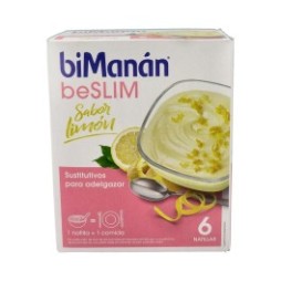 BiManán Natillas Sustitutivas Sabor Limón 6uds