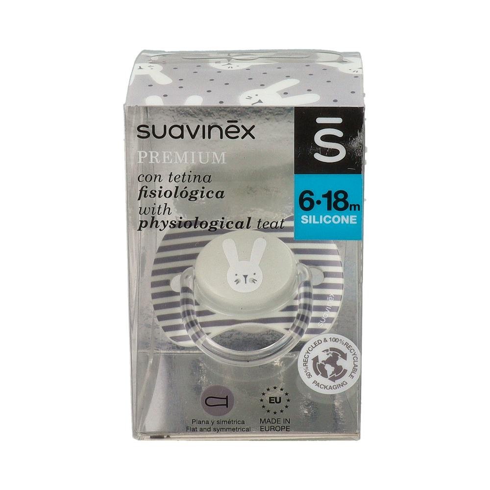 Suavinex Chupete Premium Bonhomia Fisiológico Silicona 6-18m 1ud