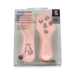 Suavinex Pack Cepillo + Peine Infantil Hygge Rosa