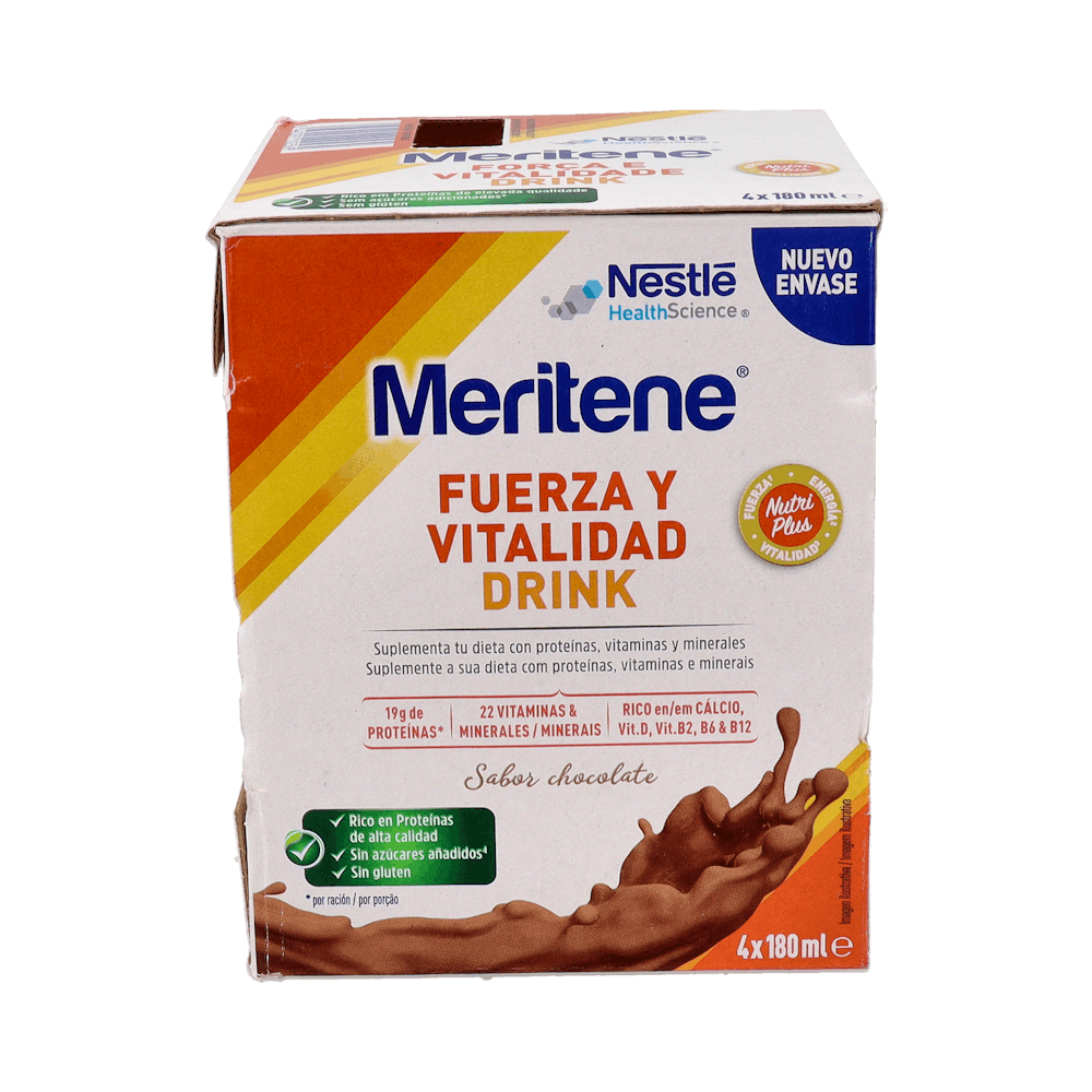 Meritene Fuerza y Vitalidad Drink Chocolate 4x125ml