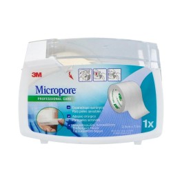 Micropore portarollo esparadrapo papel blanco 7,5m x 2,5cm