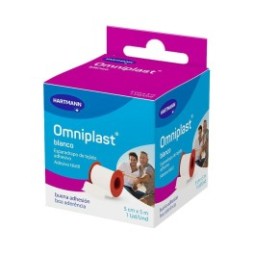 Omniplast esparadrapo hipoalérgico tejido resistente 5mx5cm 1ud