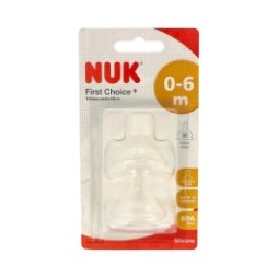 Nuk Fc tetina anticólico de silicona T-1 orificio M 2uds